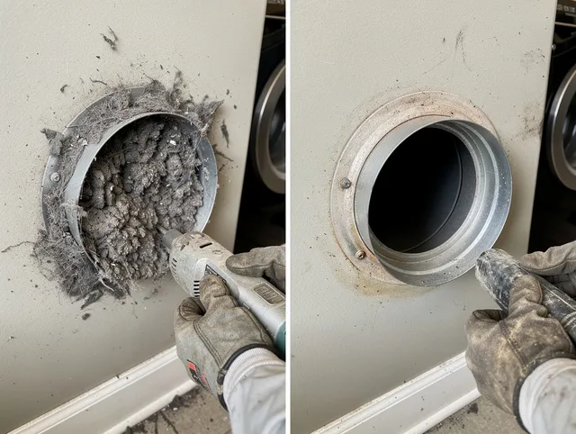 Professional clogged vent cleaning by Bloomington Dryer Vent Cleaning in Bloomington