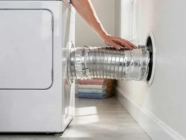 Professional dryer vent hose installation by Bloomington Dryer Vent Cleaning in Bloomington